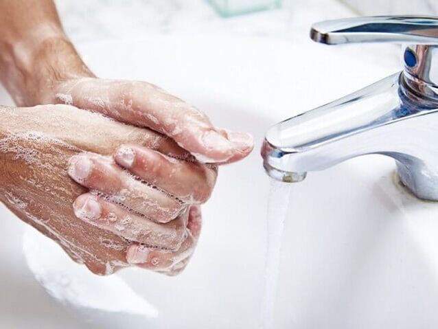 lavado de manos durante la desparasitacion